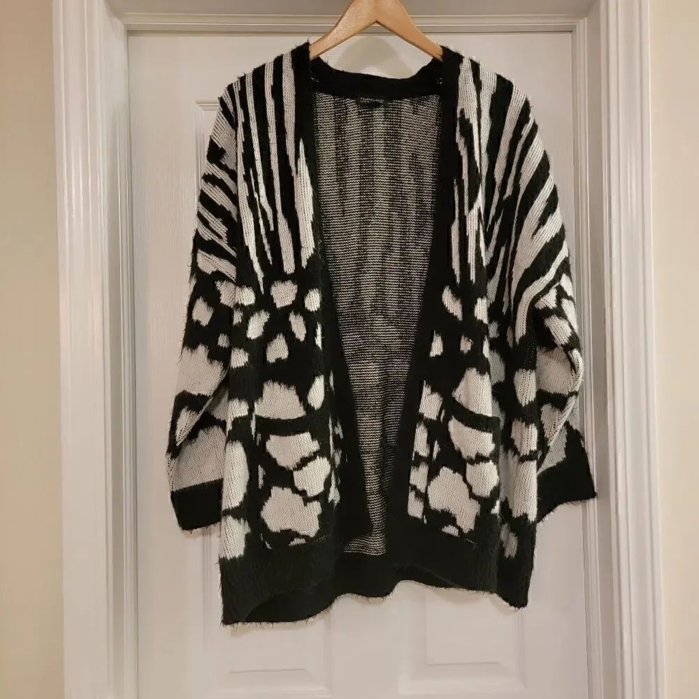 Topshop Zebra Leopard Mix Print Cardigan size 4 - 6 - Picture 4 of 7